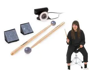 Portable Electronic Drum Set, Air Drumsticks, Pedals and Low Latency Camera, Quieter than Practice Pads, more Reliable & Accurate than Electronic Drum Sticks, Play Drums Anytime, Record MIDI Portable Electronic Drum Set, Air Drumsticks, Pedals and Low Latency Camera, Quieter than Practice Pads, more Reliable & Accurate than Electronic Drum Sticks, Play Drums Anytime, Record MIDI
