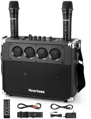 Portable Karaoke Machine, with Wireless Microphones, Bluetooth Party Speaker with TWS, Loud Subwoofer, USB/AUX, Outdoor Karaoke Speaker for Adults & Kids, Home & Party Portable Karaoke Machine, with Wireless Microphones, Bluetooth Party Speaker with TWS, Loud Subwoofer, USB/AUX, Outdoor Karaoke Speaker for Adults & Kids, Home & Party