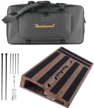 Wood Grain ABS 22"x11" Large Guitar Pedal Board with Carry Bag | Built-in Power Supply Room, Cable Holes, Electric Guitar Effects Pedalboard Case with Padded Gig Bag & Mounting Accessories Wood Grain ABS 22"x11" Large Guitar Pedal Board with Carry Bag | Built-in Power Supply Room, Cable Holes, Electric Guitar Effects Pedalboard Case with Padded Gig Bag & Mounting Accessories