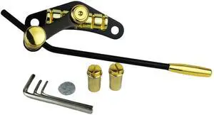 Tune-O-Matic Style Electric Guitar Bridge Stop Bar Tailpiece Tremolo Compatible with LP SG Guitars TM85, Black+Gold Tune-O-Matic Style Electric Guitar Bridge Stop Bar Tailpiece Tremolo Compatible with LP SG Guitars TM85, Black+Gold