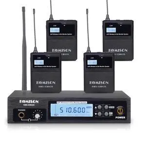 Mono Wireless in Ear Monitor System, IEM System, 4 Bodypacks Mono Wireless in Ear Monitor System, IEM System, 4 Bodypacks