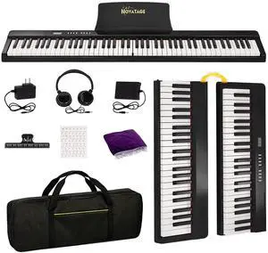 Magnetic Detachable Folding Piano Keyboard, 88 Key Semi-Weighted Magnetic Detachable Folding Piano Keyboard, 88 Key Semi-Weighted