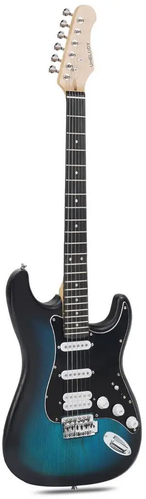 UST-150 Beginner Electric Guitar, Lightweight ST Style Guitar with Matte Natural Finish, Easy to Play for New Players, Perfect for Home Practice, Learning and First Guitar Experience, Blue UST-150 Beginner Electric Guitar, Lightweight ST Style Guitar with Matte Natural Finish, Easy to Play for New Players, Perfect for Home Practice, Learning and First Guitar Experience, Blue
