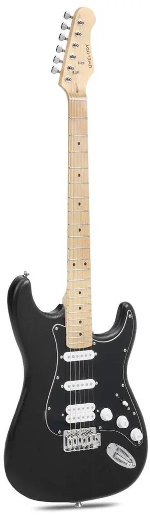 UST-150 Beginner Electric Guitar, Lightweight ST Style Guitar with Matte Natural Finish, Easy to Play for New Players, Perfect for Home Practice, Learning and First Guitar Experience, Black UST-150 Beginner Electric Guitar, Lightweight ST Style Guitar with Matte Natural Finish, Easy to Play for New Players, Perfect for Home Practice, Learning and First Guitar Experience, Black
