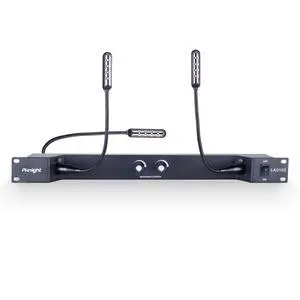 Rack Mount Gooseneck LED Light, 3 Dimmable Lamps, PowerCON Input, Brightness Control, Detachable XLR, Metal Housing LA0102 Rack Mount Gooseneck LED Light, 3 Dimmable Lamps, PowerCON Input, Brightness Control, Detachable XLR, Metal Housing LA0102