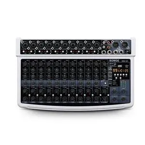 12 Channel Professional Audio Mixer, Bluetooth Studio Mixer with USB, 48V Power, XLR/RCA Inputs, 99 DSP Effects For Professional and Beginners (12F-W) 12 Channel Professional Audio Mixer, Bluetooth Studio Mixer with USB, 48V Power, XLR/RCA Inputs, 99 DSP Effects For Professional and Beginners (12F-W)