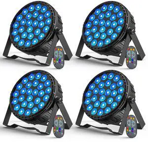 LED Par Light RGBW 4in1 160W 27Leds Stage Lights Remote & DMX Controlled Sound Activated Auto Play 8/4 Channel Uplights for Events Wedding Halloween Birthday Party Dance Stage Lighting (4 Packs) LED Par Light RGBW 4in1 160W 27Leds Stage Lights Remote & DMX Controlled Sound Activated Auto Play 8/4 Channel Uplights for Events Wedding Halloween Birthday Party Dance Stage Lighting (4 Packs)
