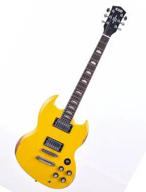 Relic Electric Guitar,Solid Body Electric Guitar With Mahogany Body and Neck,Rosewood Fingerboard,Bone Nut,SG style 6-String Guitar,Professional/Electric Guitars for Adults Relic Electric Guitar,Solid Body Electric Guitar With Mahogany Body and Neck,Rosewood Fingerboard,Bone Nut,SG style 6-String Guitar,Professional/Electric Guitars for Adults