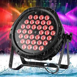 Outdoor Waterproof LED Stage Lights Par Can Light Uplighting, RGB 3-in-1 Uplights for Events, DMX Control Sound Activated Strobe Light for Christmas Party Bar Church DJ Wedding (1 Pack) Outdoor Waterproof LED Stage Lights Par Can Light Uplighting, RGB 3-in-1 Uplights for Events, DMX Control Sound Activated Strobe Light for Christmas Party Bar Church DJ Wedding (1 Pack)