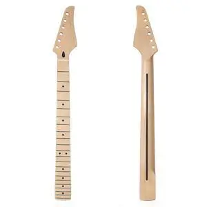 Strat Guitar Neck 22 Frets, 25.5'' Maple Wood Modern C Shape ST Guitar Necks with Radius 9.5'' Fretboard Medium Jumbo Fret for Stratocaster Guitar Parts Replacement Strat Guitar Neck 22 Frets, 25.5'' Maple Wood Modern C Shape ST Guitar Necks with Radius 9.5'' Fretboard Medium Jumbo Fret for Stratocaster Guitar Parts Replacement