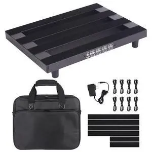 14"x 10.6" Guitar Pedal Board with Built-in Power Supply | 8 DC Outputs, Includes Carry Case & Mounting Tapes, Aluminum Alloy Material, Lightweight 14"x 10.6" Guitar Pedal Board with Built-in Power Supply | 8 DC Outputs, Includes Carry Case & Mounting Tapes, Aluminum Alloy Material, Lightweight