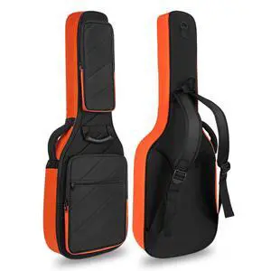 Electric Guitar Case with 0.7 Inch Thick Padding 3 Pockets with Electric Guitar Gig Bag, Adjustable Shoulder Strap Compatible with 38 40 41 Inch Electric Guitar (Black) Electric Guitar Case with 0.7 Inch Thick Padding 3 Pockets with Electric Guitar Gig Bag, Adjustable Shoulder Strap Compatible with 38 40 41 Inch Electric Guitar (Black)