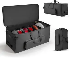 Electronic Drum Kit Bag, 600D, Padded Drum Bag with Wheels, Large 36.2 x 16.5 x 16.1 in Interior, Lightweight Travel Case with Detachable Dividers, Multiple Pockets, for Electric Drums, Black Electronic Drum Kit Bag, 600D, Padded Drum Bag with Wheels, Large 36.2 x 16.5 x 16.1 in Interior, Lightweight Travel Case with Detachable Dividers, Multiple Pockets, for Electric Drums, Black