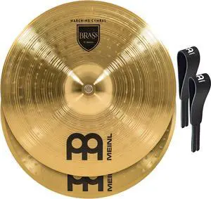 Meinl 18 Marching Cymbal Pair with Straps - Brass Alloy Traditional Finish - Made In Germany, (MA-BR-18M) Meinl 18 Marching Cymbal Pair with Straps - Brass Alloy Traditional Finish - Made In Germany, (MA-BR-18M)