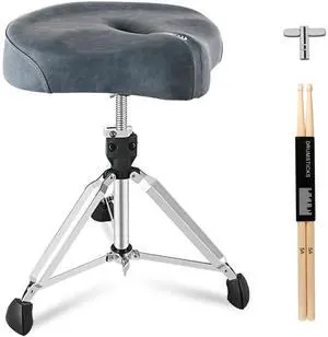 Drum Throne Heavy Duty Drum Throne Seat Air Guide Hole Drum Stool Motorcycle Style Thrones Height Adjustable Drum Chair for Adult,Tall People Refreshing and Breathable Drum Seat,Texture Blue Drum Throne Heavy Duty Drum Throne Seat Air Guide Hole Drum Stool Motorcycle Style Thrones Height Adjustable Drum Chair for Adult,Tall People Refreshing and Breathable Drum Seat,Texture Blue