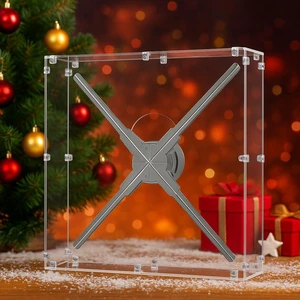 3D Hologram Fan Cover Clear Acrylic Enclosure Fits 18.1 Inch and Smaller Dustproof Scratch Resistant Easy Install Pre Drilled Holes Hardware Included for Retail Window Trade Show (Fan Not Included) 3D Hologram Fan Cover Clear Acrylic Enclosure Fits 18.1 Inch and Smaller Dustproof Scratch Resistant Easy Install Pre Drilled Holes Hardware Included for Retail Window Trade Show (Fan Not Included)