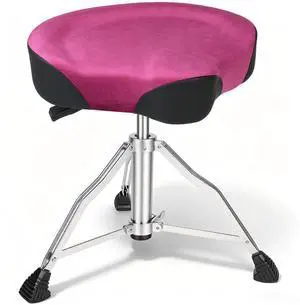 Drum Throne, Hydraulic Drum Stool, Height Ajustable Drumming Seat, Heavy Duty Velvet Chair, Motorcycle Saddle Throne, Padded for Drummer Adult Men Rose GD01 Drum Throne, Hydraulic Drum Stool, Height Ajustable Drumming Seat, Heavy Duty Velvet Chair, Motorcycle Saddle Throne, Padded for Drummer Adult Men Rose GD01