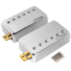 Wilkinson Vintage Tone Alnico 5 Humbucker Pickups Set for Les Paul Style Electric Guitar, Chrome Wilkinson Vintage Tone Alnico 5 Humbucker Pickups Set for Les Paul Style Electric Guitar, Chrome