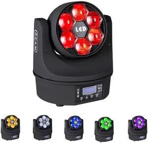 6x15W Mini Bee Eye Moving Head DJ Light, 90W LED RGBW Stage Light Rotate Beam Spot Effect, DMX Sound Activated Remote Control for Parties Wedding Bar Church Show (RGBW 4in1) 6x15W Mini Bee Eye Moving Head DJ Light, 90W LED RGBW Stage Light Rotate Beam Spot Effect, DMX Sound Activated Remote Control for Parties Wedding Bar Church Show (RGBW 4in1)