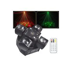 Moving Head DJ Light 4 Arms RGBW Remote DMX Sound Active Beam for Party Moving Head DJ Light 4 Arms RGBW Remote DMX Sound Active Beam for Party