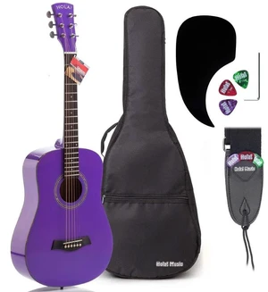 36" 3/4 Acoustic Guitar, Solid Spruce Top, Purple 36" 3/4 Acoustic Guitar, Solid Spruce Top, Purple