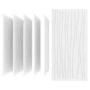 6 Pack Acoustic Wall Panels,47.2"x23.6" Decorative Sound Proof Panels,White |, 0.4" Thick, Polyester Fiber Material, Wavy Grooved Pattern, Easy to Cut and Install 6 Pack Acoustic Wall Panels,47.2"x23.6" Decorative Sound Proof Panels,White |, 0.4" Thick, Polyester Fiber Material, Wavy Grooved Pattern, Easy to Cut and Install