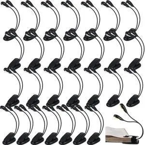 28 Pcs Music Stand Light Bulk Clip on LED Book Lights | USB and AAA Battery Operated, Brightness Dual Arm Clip Lamp, Rechargeable for Eye Protection, Bookworms Readers Piano Player 28 Pcs Music Stand Light Bulk Clip on LED Book Lights | USB and AAA Battery Operated, Brightness Dual Arm Clip Lamp, Rechargeable for Eye Protection, Bookworms Readers Piano Player