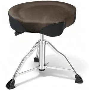 Drum Throne, Hydraulic Drum Stool, Height Ajustable Drumming Seat, Heavy Duty Velvet Chair, Motorcycle Saddle Throne, Padded for Drummer Adult Men Brown GD01 Drum Throne, Hydraulic Drum Stool, Height Ajustable Drumming Seat, Heavy Duty Velvet Chair, Motorcycle Saddle Throne, Padded for Drummer Adult Men Brown GD01