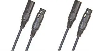 D'Addario XLR Cable - Microphone Cable - Shielded for Noise Reduction - XLR Male to XLR Female - Classic Series Balanced Mic Cable - 50 Feet/15.24 Meters - 2 Pack D'Addario XLR Cable - Microphone Cable - Shielded for Noise Reduction - XLR Male to XLR Female - Classic Series Balanced Mic Cable - 50 Feet/15.24 Meters - 2 Pack