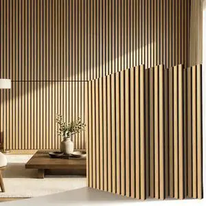 Wood Slat Acoustic Wall Panels Fluted, 4 Pack 47.2"x23.6" Oak | Wood Slat Sound Proof Panels Noise Reduction for Home Office Studio, Ceiling and Wall, Interior Wall Decor Wooden Wall Panels Wood Slat Acoustic Wall Panels Fluted, 4 Pack 47.2"x23.6" Oak | Wood Slat Sound Proof Panels Noise Reduction for Home Office Studio, Ceiling and Wall, Interior Wall Decor Wooden Wall Panels
