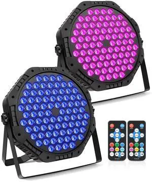 84LEDs Stage Lights 2 Pack 150W RGB Par Light Corded Party Uplights with Sound Activated and DMX Control for DJ, Disco, Wedding, Club, Bars, Birthday Party, Festivals Stage Lighting 84LEDs Stage Lights 2 Pack 150W RGB Par Light Corded Party Uplights with Sound Activated and DMX Control for DJ, Disco, Wedding, Club, Bars, Birthday Party, Festivals Stage Lighting