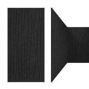 3 Pack Acoustic Wall Panels, 47.2"x23.6" Sound Proof Panels, Black |, 0.4" Thick, Polyester Fiber Material, Wavy Grooved Pattern, Easy to Cut and Install 3 Pack Acoustic Wall Panels, 47.2"x23.6" Sound Proof Panels, Black |, 0.4" Thick, Polyester Fiber Material, Wavy Grooved Pattern, Easy to Cut and Install