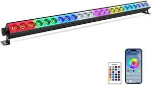 120W RGBW LED Stage Wash Light Bar by APP, Remote & DMX Control | RGB Backlight, Sound-Activated, Wall Wash Lighting, Bracket & tripod included for Church Band Club Wedding Show 120W RGBW LED Stage Wash Light Bar by APP, Remote & DMX Control | RGB Backlight, Sound-Activated, Wall Wash Lighting, Bracket & tripod included for Church Band Club Wedding Show