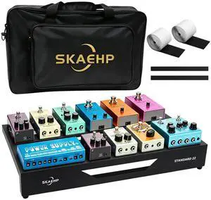 Guitar Pedal Board, Pedalboard 22" x 12.5" 5.45 lb | Lightweight Aluminum Alloy, Pedal Board with Carry Bag, Hook Loop Strips Guitar Pedal Board, Pedalboard 22" x 12.5" 5.45 lb | Lightweight Aluminum Alloy, Pedal Board with Carry Bag, Hook Loop Strips