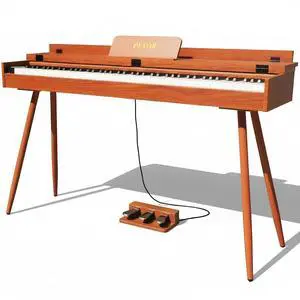 88 Key Digital Piano Keyboard with Stand & 3 Pedals,Weighted Keyboard | Electric Piano for Beginners, Progressive Hammer-Action Home Digital Piano with Desk Mode, Headphone Jack, USB-MIDI, Brown 88 Key Digital Piano Keyboard with Stand & 3 Pedals,Weighted Keyboard | Electric Piano for Beginners, Progressive Hammer-Action Home Digital Piano with Desk Mode, Headphone Jack, USB-MIDI, Brown