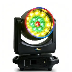 19x15W Moving Head Light, 4in1 RGBW Zoom Beam Wash DJ Lights | RGB Halo Ring, DMX Sound Activated Control, 10-60° Wide Zoom, 540° Pan 270° Tilt, LED DJ Stage Lighting for Wedding Party 19x15W Moving Head Light, 4in1 RGBW Zoom Beam Wash DJ Lights | RGB Halo Ring, DMX Sound Activated Control, 10-60° Wide Zoom, 540° Pan 270° Tilt, LED DJ Stage Lighting for Wedding Party