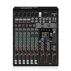 8 Channel DJ Mixer, Professional Audio Mixer, Metal, DSP 99 Preset Effects, 48V Phantom Power, Black USB Xlr Music Streaming Mini Mixing Console, Pa Mixer for PC, Podcast 8 Channel DJ Mixer, Professional Audio Mixer, Metal, DSP 99 Preset Effects, 48V Phantom Power, Black USB Xlr Music Streaming Mini Mixing Console, Pa Mixer for PC, Podcast
