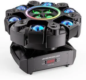 Moving Head DJ Stage Light 6-Arm RGBW with 4 Honeycomb Beams, 90° Swing 540° Rotate, White/Warm Strobe, Red/Green Starry Sky, Colorful Aperture Effects, Auto/DMX512 Control for Party Club Wedding Moving Head DJ Stage Light 6-Arm RGBW with 4 Honeycomb Beams, 90° Swing 540° Rotate, White/Warm Strobe, Red/Green Starry Sky, Colorful Aperture Effects, Auto/DMX512 Control for Party Club Wedding