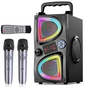 Bluetooth Speaker, 60W(Peak) Wireless Portable Bluetooth Speakers, Beat-Driven Lights, Loud Stereo Small Party Speaker with Double Woofer, Speakers with Two Microphone for Outdoor, Garage, Camping Bluetooth Speaker, 60W(Peak) Wireless Portable Bluetooth Speakers, Beat-Driven Lights, Loud Stereo Small Party Speaker with Double Woofer, Speakers with Two Microphone for Outdoor, Garage, Camping