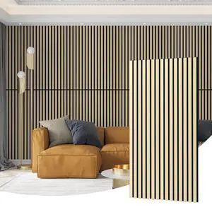 Soundproof Wood Slat Wall Panel, Thick, 2 Pack, Oak | 3D Soundproof Wall Panels, Large Acoustic Panels, for Interior Ceiling, Wall Decor Noise Reduction, 48.03 x 23.82 x 0.83 Inch Soundproof Wood Slat Wall Panel, Thick, 2 Pack, Oak | 3D Soundproof Wall Panels, Large Acoustic Panels, for Interior Ceiling, Wall Decor Noise Reduction, 48.03 x 23.82 x 0.83 Inch