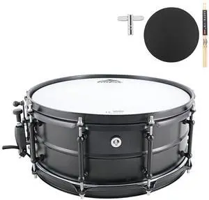 Advanced Snare Drum 14X5.5 Inches Black Matte Finish | Professional Snare Drum Set for Student Beginner Adult Drummer with Drumsticks, Mute Pad, Drum Key, Coated Drum Head 10-Lug Advanced Snare Drum 14X5.5 Inches Black Matte Finish | Professional Snare Drum Set for Student Beginner Adult Drummer with Drumsticks, Mute Pad, Drum Key, Coated Drum Head 10-Lug