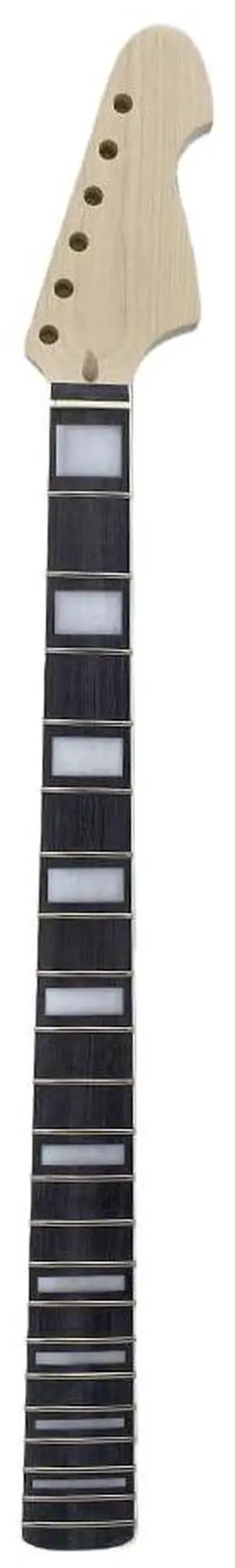Baritone Electric Guitar Neck, 22 Frets 30 Inch Scale, Maple Wood with Rosewood Fretboard, White Block Inlay & Black Back Line, Unfinished, 42mm Nut Baritone Electric Guitar Neck, 22 Frets 30 Inch Scale, Maple Wood with Rosewood Fretboard, White Block Inlay & Black Back Line, Unfinished, 42mm Nut