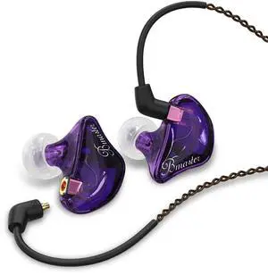 Bmaster Triple Driver in Ear Headphones, Wired IEMs MMCX Cable, Violet | Hi-Fi Studio IEMs with Silver-Plated OFC MMCX Cable, Tuned for musicians, sound engineers and DJs for professional use Bmaster Triple Driver in Ear Headphones, Wired IEMs MMCX Cable, Violet | Hi-Fi Studio IEMs with Silver-Plated OFC MMCX Cable, Tuned for musicians, sound engineers and DJs for professional use