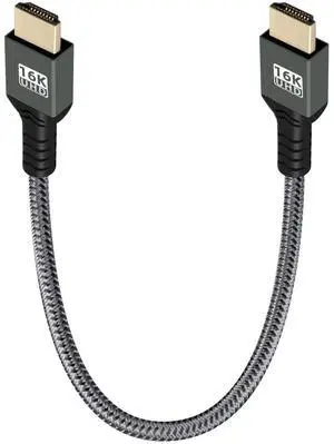 16K HDMI 2.2 HDR Cable 0.5M/1.6FT, 96Gbps Ultra High Speed HDMI Cord, Support 16K@60Hz 12K@120Hz 8K@240Hz 4K@480Hz eARC HDCP Compatible with Camera PC Laptop TV Monitor Projector 16K HDMI 2.2 HDR Cable 0.5M/1.6FT, 96Gbps Ultra High Speed HDMI Cord, Support 16K@60Hz 12K@120Hz 8K@240Hz 4K@480Hz eARC HDCP Compatible with Camera PC Laptop TV Monitor Projector