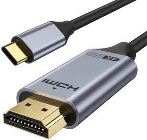 USB C to HDMI Cable 6.6FT 4K@60Hz, Gold-Plated Thunderbolt 3/4/5 Compatible Type C to HDMI 2.0 Cord, Compatible with iPhone 16/15 Series, MacBook iMac iPad Pro, Galaxy S8-S23, Surface USB C to HDMI Cable 6.6FT 4K@60Hz, Gold-Plated Thunderbolt 3/4/5 Compatible Type C to HDMI 2.0 Cord, Compatible with iPhone 16/15 Series, MacBook iMac iPad Pro, Galaxy S8-S23, Surface