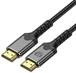 10FT Certified 8K HDMI 2.1 Cable, Ultra High Speed 48Gbps Braided HDMI Cord, 8K@60Hz 4K@120Hz HDR 10 DTS:X HDCP 2.2 & 2.3 Compatible with Roku TV PS5 HDTV Blu-ray 10FT Certified 8K HDMI 2.1 Cable, Ultra High Speed 48Gbps Braided HDMI Cord, 8K@60Hz 4K@120Hz HDR 10 DTS:X HDCP 2.2 & 2.3 Compatible with Roku TV PS5 HDTV Blu-ray
