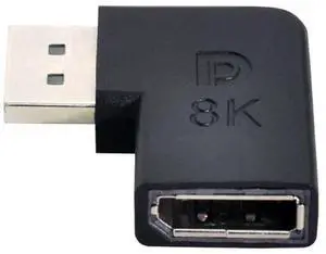 Angled Mini DisplayPort 1.4 Male to DP Female Adapter 8K@60Hz 4K@144Hz UHD 7680*4320 Video Converter for Laptop PC Monitor Angled Mini DisplayPort 1.4 Male to DP Female Adapter 8K@60Hz 4K@144Hz UHD 7680*4320 Video Converter for Laptop PC Monitor