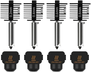 Hardened Steel Hotend Nozzle Set 0.2/0.4/0.6/0.8mm 3D Printer Print Head Replacement Nozzles Abrasion Resistant High-Temperature Up to 320 For A1 mini/A1/A2L 4-Pack Hardened Steel Hotend Nozzle Set 0.2/0.4/0.6/0.8mm 3D Printer Print Head Replacement Nozzles Abrasion Resistant High-Temperature Up to 320 For A1 mini/A1/A2L 4-Pack