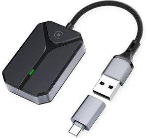 5GHz Wireless CarPlay Adapter Dongle Wired to Wireless CarPlay Receiver with USB Type-C and Micro USB Connectors Automatic 1-Second Connection For Apple iPhone 6 or later iOS 10+ 5GHz Wireless CarPlay Adapter Dongle Wired to Wireless CarPlay Receiver with USB Type-C and Micro USB Connectors Automatic 1-Second Connection For Apple iPhone 6 or later iOS 10+
