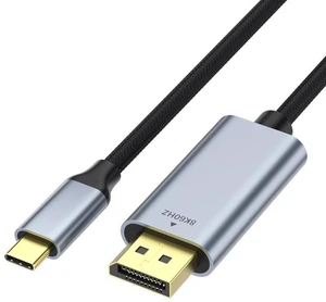 USB-C to DisplayPort 1.4 Cable 8K@60Hz Video Adapter Cord 32.4Gbps Bandwidth HDR DSC 1.2 VRR/ALLM HBR3 36-bit Braided Shielded Plug and Play For Monitor TV Projector 1M USB-C to DisplayPort 1.4 Cable 8K@60Hz Video Adapter Cord 32.4Gbps Bandwidth HDR DSC 1.2 VRR/ALLM HBR3 36-bit Braided Shielded Plug and Play For Monitor TV Projector 1M